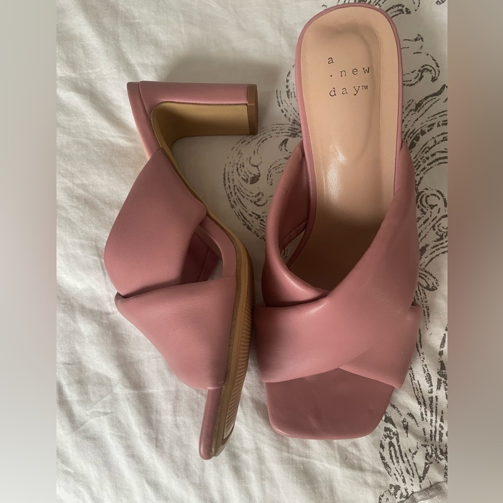 A New Day Dusty pink heel mules